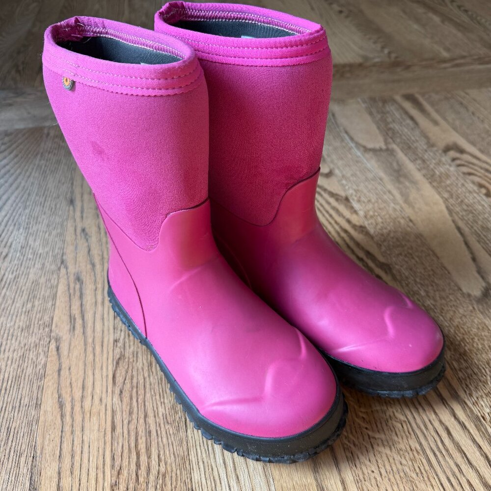Bogs Pink Waterproof Insulated Boots Youth 5 -30° Like New